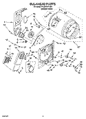 BULKHEAD PARTS, OPTIONAL PARTS (NOT INCLUDED) Diagram and Parts List for 3HLER5437JQ3  Whirlpool Dryer