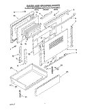 DOOR AND DRAWER Diagram and Parts List for KGRT507BWH3  KitchenAid Range