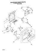 DISPENSER FRONT Diagram and Parts List for GD5THGXKS02  Whirlpool Refrigerator