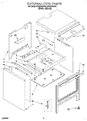 EXTERNAL OVEN Diagram and Parts List for SF388PEWW0  Whirlpool Range