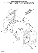 DISPENSER FRONT PARTS Diagram and Parts List for KSRL25FRWH04  KitchenAid Refrigerator