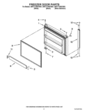 FREEZER DOOR PARTS Diagram and Parts List for WRT771RWYW01  Whirlpool Refrigerator