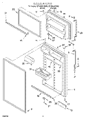 DOOR Diagram and Parts List for ET18UMXGN02  Whirlpool Refrigerator