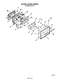 OVEN DOOR Diagram and Parts List for N9357L0  Roper Range