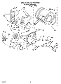 BULKHEAD PARTS, OPTIONAL PARTS (NOT INCLUDED) Diagram and Parts List for LER5644PQ1  Whirlpool Dryer
