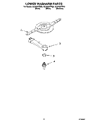 LOWER WASHARM PARTS Diagram and Parts List for GU3600XTRQ0  Whirlpool Dishwasher