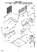 UNIT PARTS Diagram and Parts List for GR2SHTXMS01  Whirlpool Refrigerator