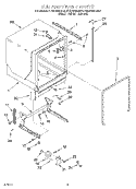 TUB AND FRAME Diagram and Parts List for KUDR24SEBL0  KitchenAid Dishwasher