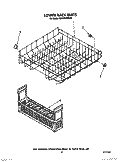 LOWER RACK Diagram and Parts List for KUDI220WWH0  KitchenAid Dishwasher