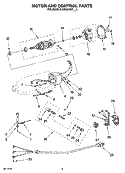 MOTOR AND CONTROL PARTS, OPTIONAL PARTS Diagram and Parts List for KSM50HDPBK0  KitchenAid Mixer