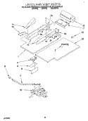 LATCH AND VENT Diagram and Parts List for KEBS207BAL2  KitchenAid Wall Oven