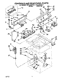 CONTROL AND REAR PANEL Diagram and Parts List for RAC4244AW1  Whirlpool Washer
