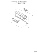 CONTROL PANEL, LITERATURE Diagram and Parts List for RS610PXEW2  Whirlpool Range