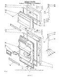DOOR Diagram and Parts List for ET14JMXMWR6  Whirlpool Refrigerator