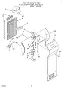AIR FLOW Diagram and Parts List for KSRS22QDWH01  KitchenAid Refrigerator