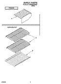 SHELF PARTS, OPTIONAL PARTS Diagram and Parts List for ET8WWKXKQ03  Whirlpool Refrigerator