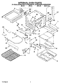 INTERNAL OVEN PARTS Diagram and Parts List for KGRS807SBL01  KitchenAid Range