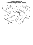 TOP VENTING PARTS, OPTIONAL PARTS Diagram and Parts List for RBD245PDB15  Whirlpool Wall Oven