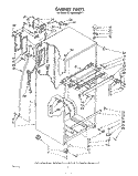 CABINET Diagram and Parts List for ET18NKXRWR2  Whirlpool Refrigerator