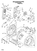 BULKHEAD PARTS Diagram and Parts List for IP72000  Inglis Dryer