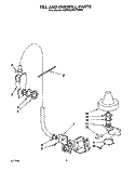 FILL AND OVERFILL Diagram and Parts List for KUDA23HYWH0  KitchenAid Dishwasher