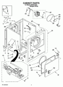 CABINET PARTS Diagram and Parts List for CGDX631VQ1  Crosley Dryer