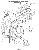 CONTROLS AND REAR PANEL Diagram and Parts List for LA5668XSW1  Whirlpool Washer