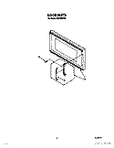 DOOR, LIT/OPTIONAL Diagram and Parts List for MW7500XW0  Whirlpool Microwave