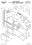 OVEN, LITERATURE Diagram and Parts List for RBD306PDQ12  Whirlpool Wall Oven
