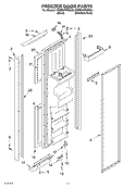 FREEZER DOOR Diagram and Parts List for KSRB22FKSS00  KitchenAid Refrigerator