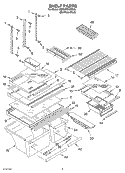 SHELF Diagram and Parts List for 6ER9GTKXKS00  Whirlpool Refrigerator