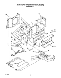 AIRFLOW AND CONTROL Diagram and Parts List for R1211  Whirlpool Air Conditioner