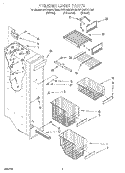 FREEZER LINER Diagram and Parts List for 3VED29DQEN00  Whirlpool Refrigerator
