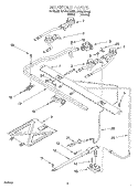 MANIFOLD Diagram and Parts List for SF3020SGW0  Whirlpool Range