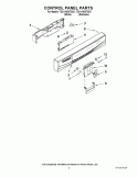CONTROL PANEL PARTS Diagram and Parts List for 7DU1100XTSQ1  Whirlpool Dishwasher