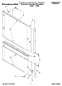 DOOR AND PANEL Diagram and Parts List for KUDG23HBWH0  KitchenAid Dishwasher