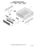 LOWER RACK PARTS Diagram and Parts List for WDT910SSYW1  Whirlpool Dishwasher