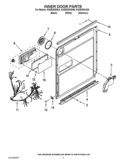 INNER DOOR PARTS Diagram and Parts List for KUDE20IXBL6  KitchenAid Dishwasher