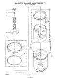 AGITATOR, BASKET AND TUB Diagram and Parts List for LA5550XPW7  Whirlpool Washer