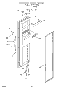 FREEZER DOOR Diagram and Parts List for 3XART710GW02  Whirlpool Refrigerator