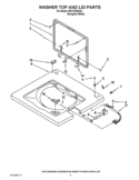 WASHER TOP AND LID PARTS Diagram and Parts List for WGT3300XQ1  Whirlpool Washer Dryer Combo
