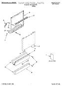 DOOR AND PANEL, LITERATURE Diagram and Parts List for KUDY25SHWH1  KitchenAid Dishwasher