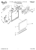 FRAME AND CONSOLE Diagram and Parts List for DU830CWDB5  Whirlpool Dishwasher