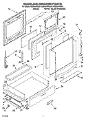 DOOR AND DRAWER PARTS Diagram and Parts List for KESI901PBL01  KitchenAid Range