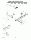 UPPER WASH AND RINSE PARTS Diagram and Parts List for KUDK30IVBS2  Whirlpool Dishwasher