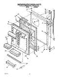 REFRIGERATOR DOOR Diagram and Parts List for KTRS20KAWH00  KitchenAid Refrigerator