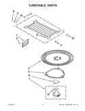 TURNTABLE PARTS Diagram and Parts List for WMH2175XVQ4  Whirlpool Microwave