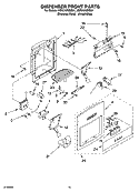 DISPENSER AND FRONT PARTS Diagram and Parts List for KSSC42QMS01  KitchenAid Refrigerator