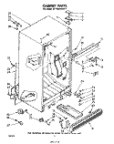 CABINET Diagram and Parts List for ET17AKXLWR1  Whirlpool Refrigerator