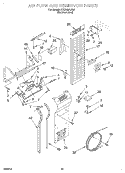 AIR FLOW AND RESERVOIR Diagram and Parts List for KSSS48FJX00  KitchenAid Refrigerator